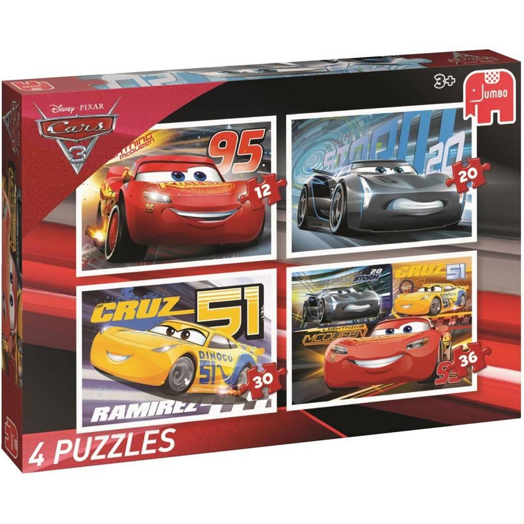 Circulaire Verhuizer rouw Jumbo Puzzel Cars 4 In 1 Puzzels Speelgoed online kopen